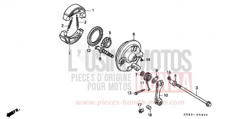 FRONT BRAKE PANEL PK50L de 1990